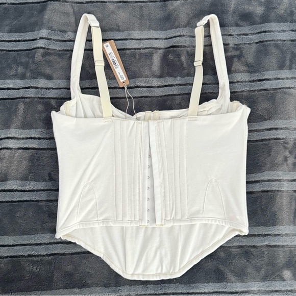 Skims Cotton Corset Top - Marble - Picture 3 of 5